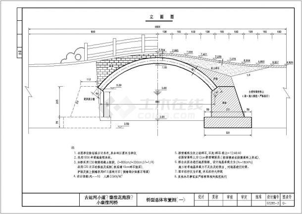 某一孔8m 钢筋混凝土板拱桥设计cad全套施工图【含设计说明】-图二