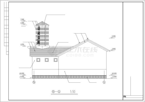 小别墅建筑施工细节展示图-图一