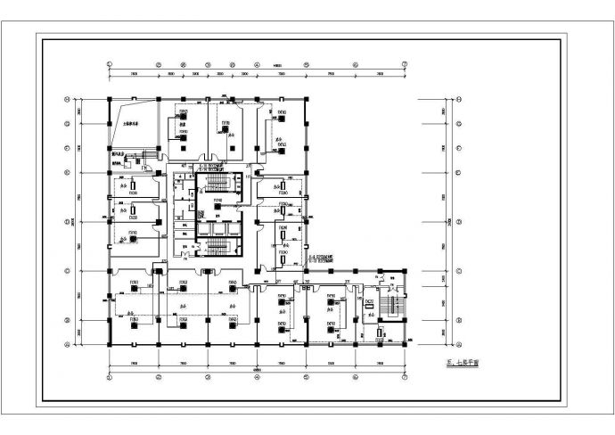高层办公楼VRV空调通风排烟及人防CAD建筑设计施工图_图1