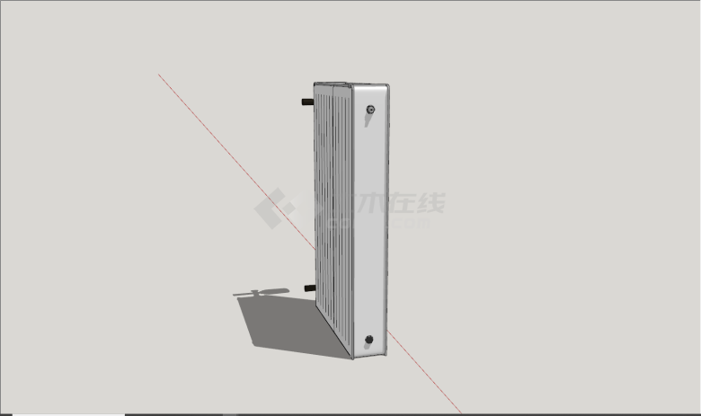 现代白色完整暖气片su模型-图一