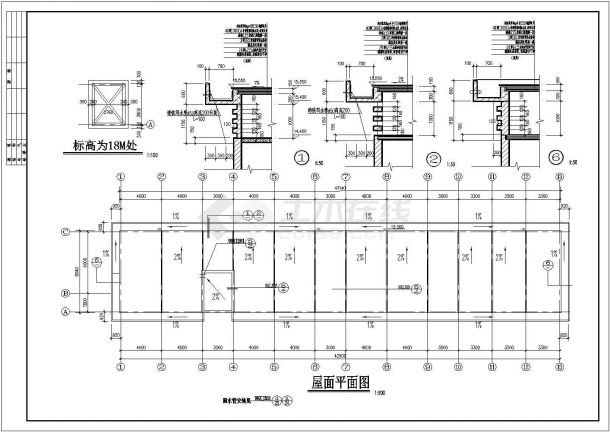 某高16米四层小学教学楼建筑施工CAD设计图-图二