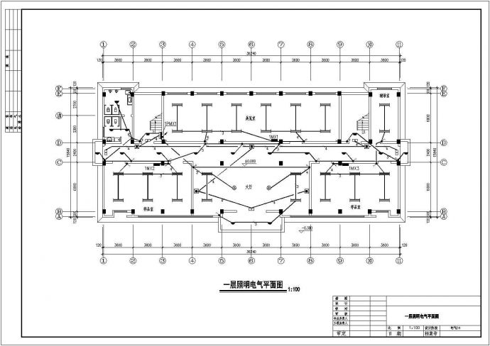 办公楼设计_公司地上五层办公楼电气CAD图纸_图1
