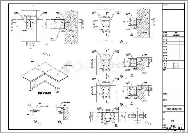 博物馆机动展厅改造结构建筑设计cad图纸-图二