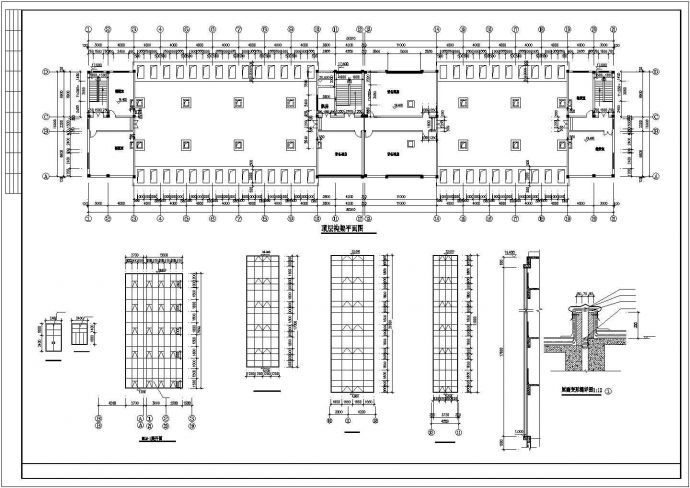 某6856平方米五层办公楼建筑施工CAD图纸_图1