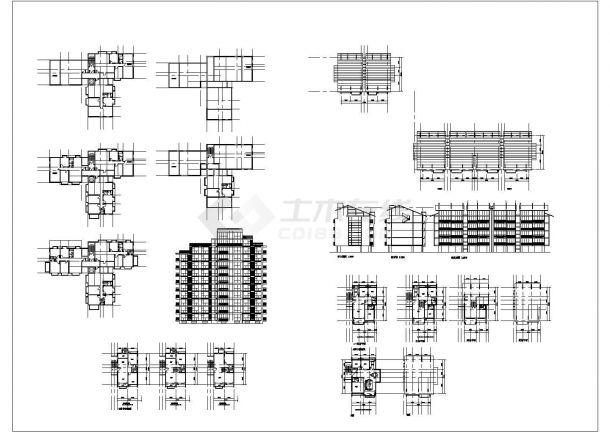 银川市江南雅苑小区总平面规划设计CAD图纸（含单体设计图）-图二
