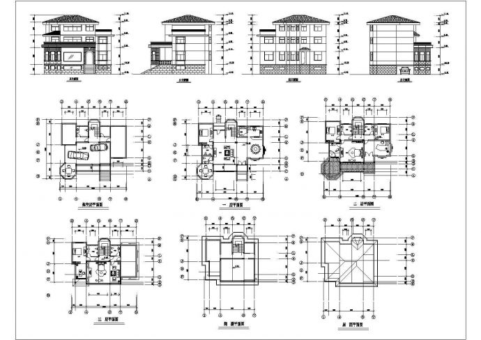 某月亮湾别墅建筑设计图_图1