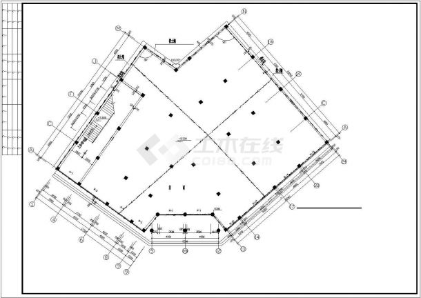 某8层不规则商住楼电气设计cad施工图（含设计说明）-图一
