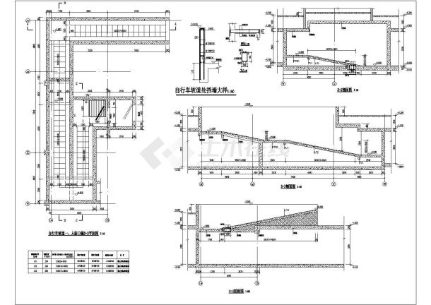 单层框架结构人防工程结构设计cad施工图-图二
