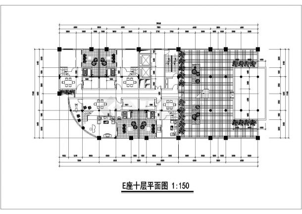 南昌某社区7200平米10层框架结构商住楼建筑设计CAD图纸（首层商用）-图二