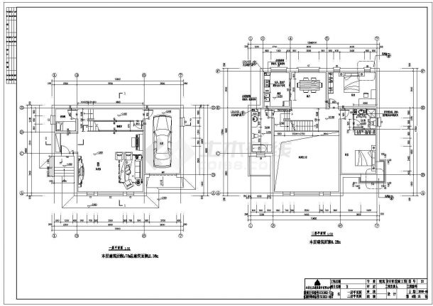 某三层框架结构简欧风格别墅设计cad全套建筑施工图（含设计说明）-图二