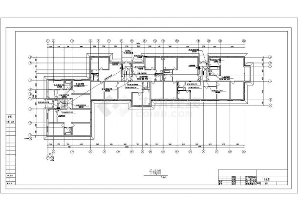 某小区六层住宅楼电气CAD详细构造设计-图一
