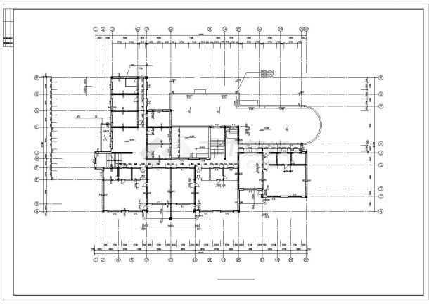 重庆万州区某1400平米2层私立幼儿园建筑设计CAD图纸-图一