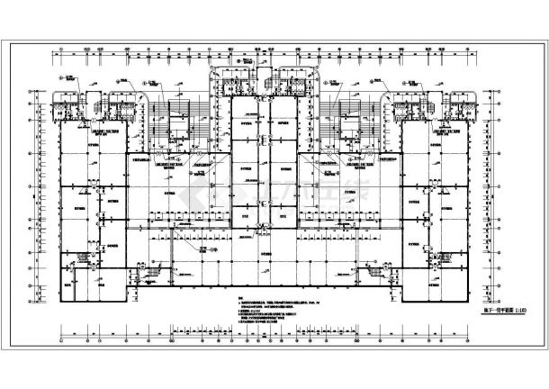 济南市某高校内部4层教学楼全套建筑设计CAD图纸-图一