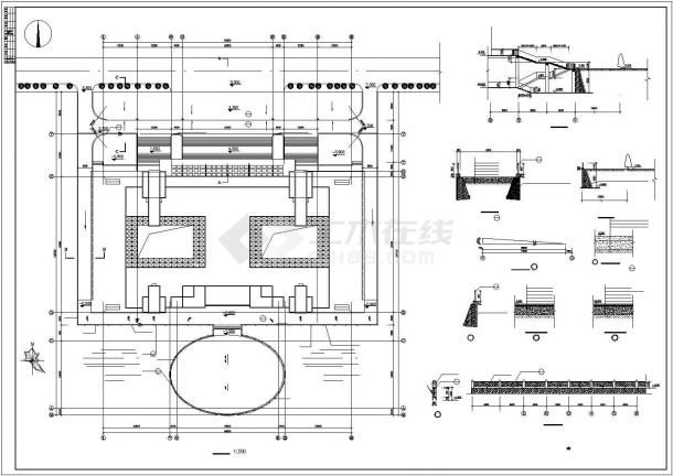 深圳市某高校内部8层教学楼建筑设计CAD图纸-图一
