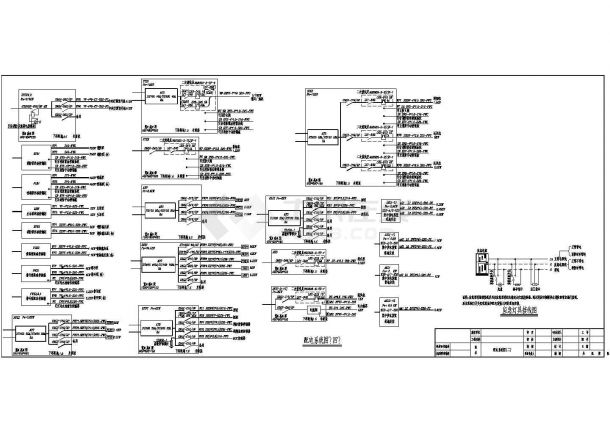 某高层低压配电CAD完整设计节点系统图-图一