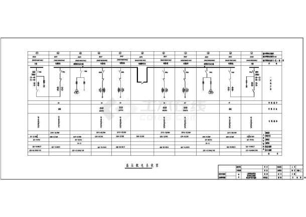 某高层低压配电CAD完整设计节点系统图-图二