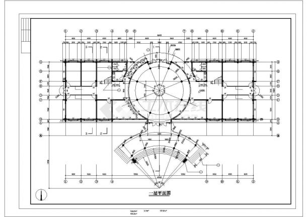 某4层小区会所设计cad全套建筑施工图【甲级院设计，12图】-图一