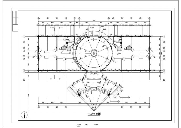 某4层小区会所设计cad全套建筑施工图【甲级院设计，12图】_图1