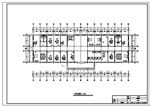 土木工程毕业设计_办公楼设计_4400平米五层钢框架结构办公楼建施cad图（含计算书，毕业设计）_图1
