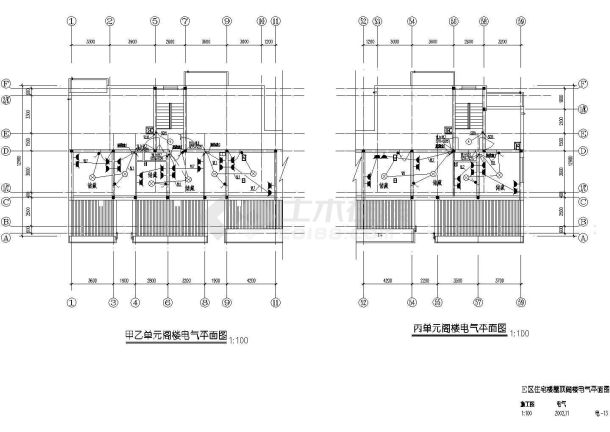 某北京多层住宅强弱电CAD设计大样平面图-图一