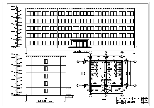 土木工程毕业设计_办公楼设计_5000平米五层框架结构办公楼建施cad图(含计算书，毕业设计)_图1