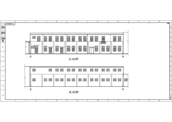 厂房设计_某地区工厂钢架结构厂房建筑详细设计方案施工CAD图纸_图1
