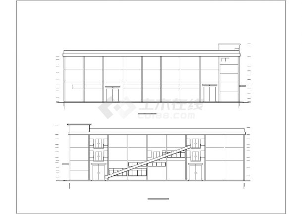 厂房设计_某地区公司混凝土厂房建筑详细设计方案施工CAD图纸-图一