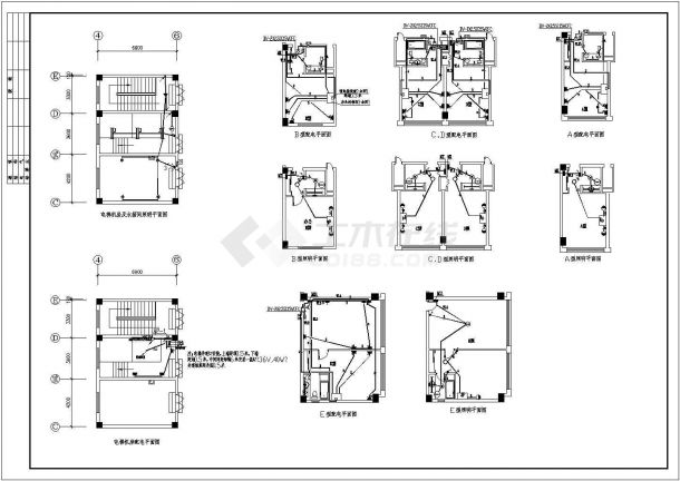 某招待所电气CAD设计全套详细施工图-图二