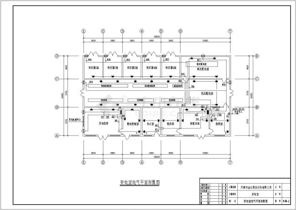 某自行车制造厂有限公司10KV变电室CAD完整设计图纸-图二