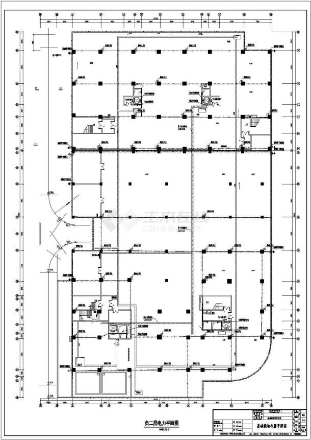 某鹏泰国际财富大厦CAD设计大样防雷接地电气系统图-图二