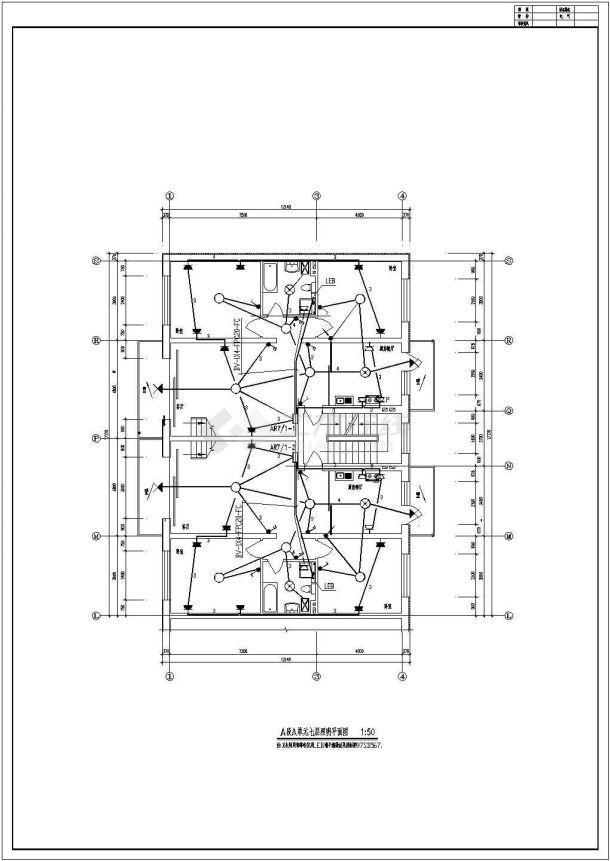 某多层住宅楼电气CAD设计大样全套图(含弱电)-图二