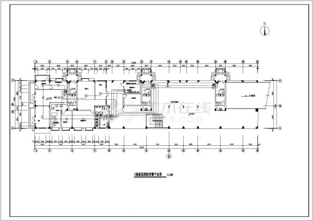 某小区高层住宅消防CAD电气完整设计平面图-图一