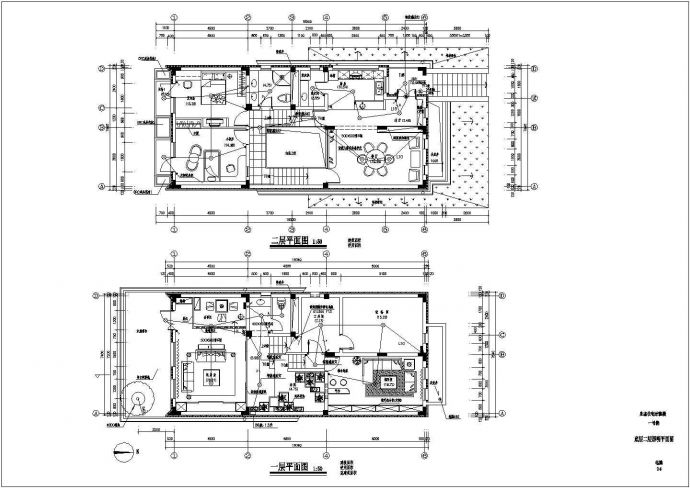 某世博别墅住宅示范楼CAD电气设计详细图_图1