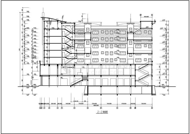 某地区农贸市场建筑详细设计方案施工CAD图纸-图二