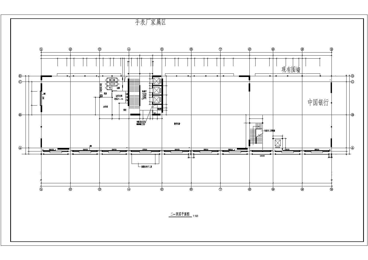 某市办公写字楼建筑方案设计CAD图