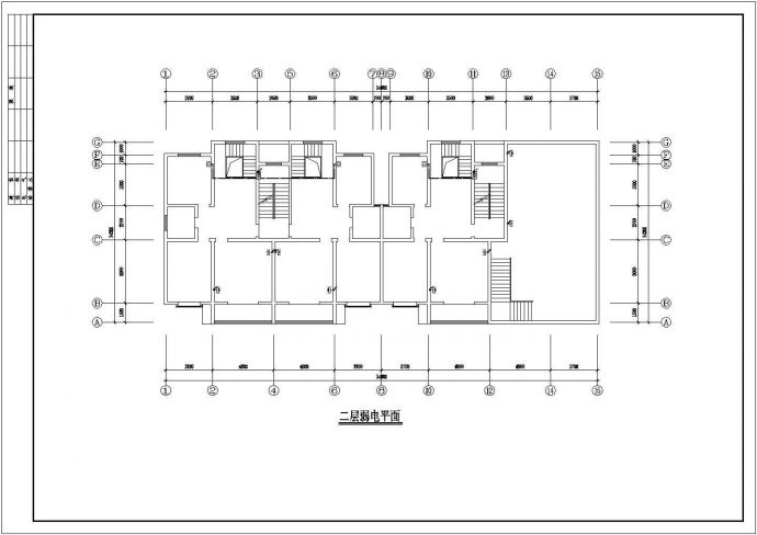 某区域地五层住宅电气CAD布置图_图1