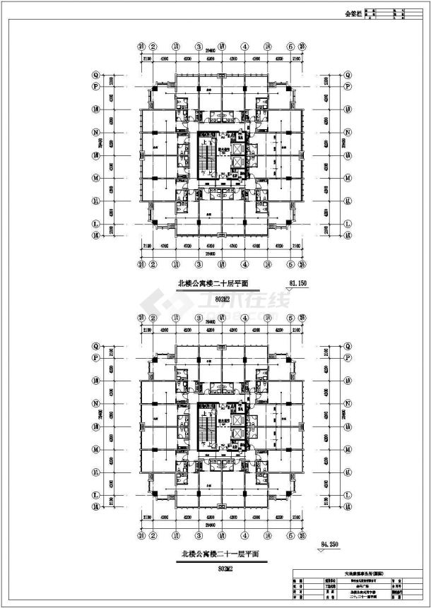 泰州金马大厦建筑方案设计CAD图-图二