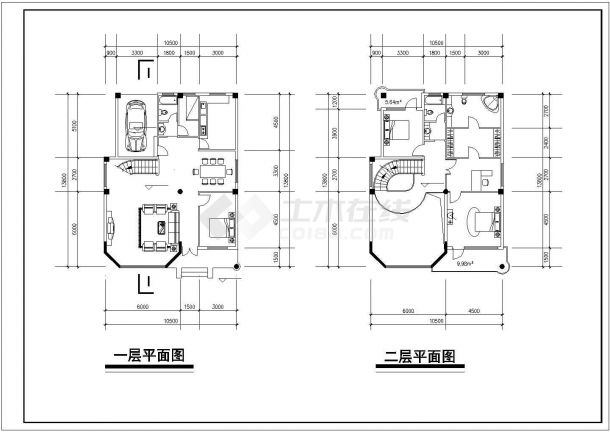 别墅设计_地中海风格别墅建筑施工CAD图纸-图一
