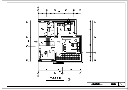 住宅设计_某二层现代联体式新农村住宅建筑施工cad图，含效果图_图1