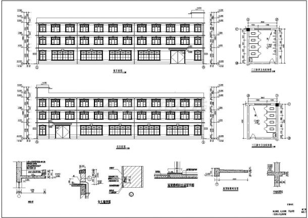 某地区瑞泰车间建筑详细设计方案施工CAD图纸-图二