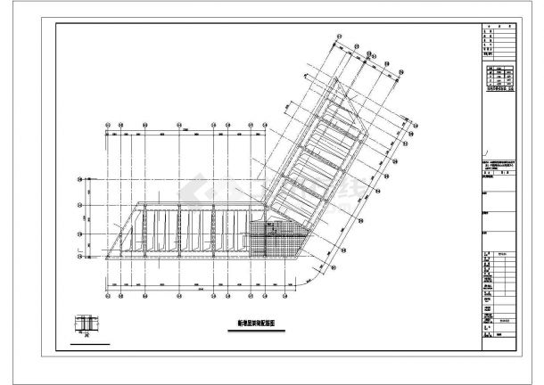 某三层框架结构老年活动中心改造加固结构设计施工方案CAD图纸-图一