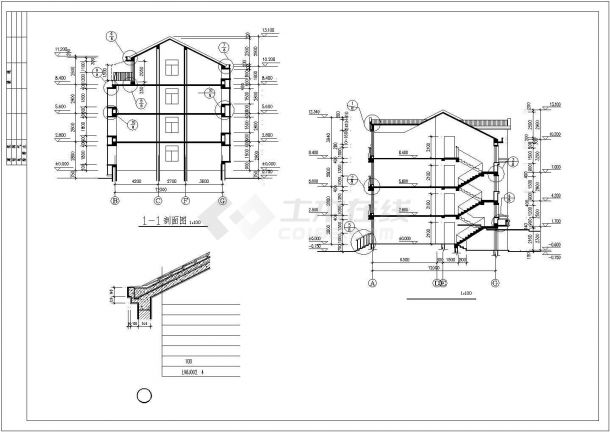 某经典地中海风格多层别墅设计施工方案CAD图纸-图二