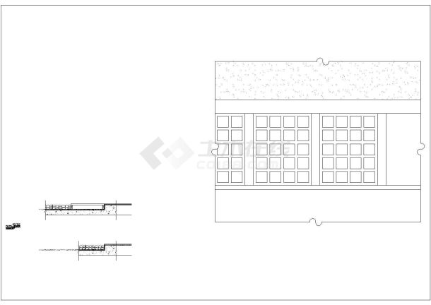 某标准停车场铺面CAD设计构造完整详图-图一