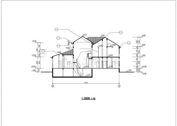 某经典欧式私人多层别墅建筑设计施工方案CAD图纸-图一