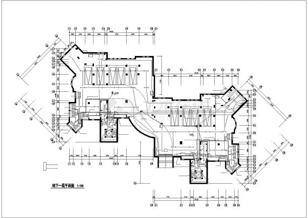 3847平方米四层框架结构住宅电气施工cad图(含平面图，共七张)-图一