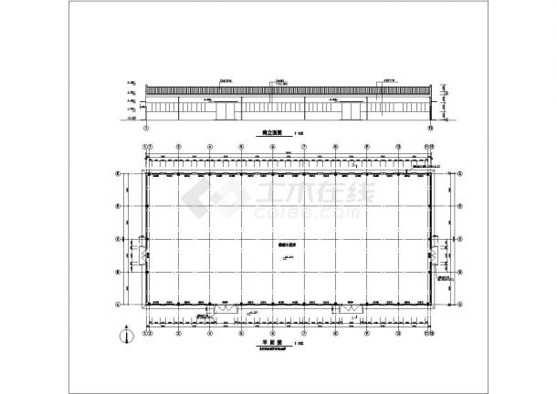 某地区水泥仓库建筑详细设计方案施工CAD图纸-图二