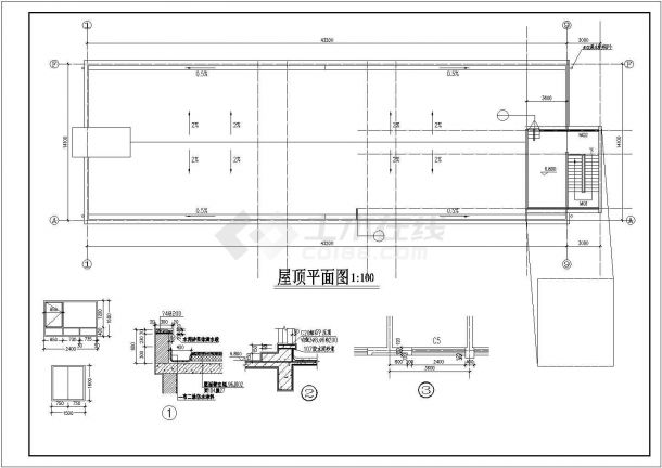 某地区大型污水处理厂建筑详细设计方案施工CAD图纸-图二
