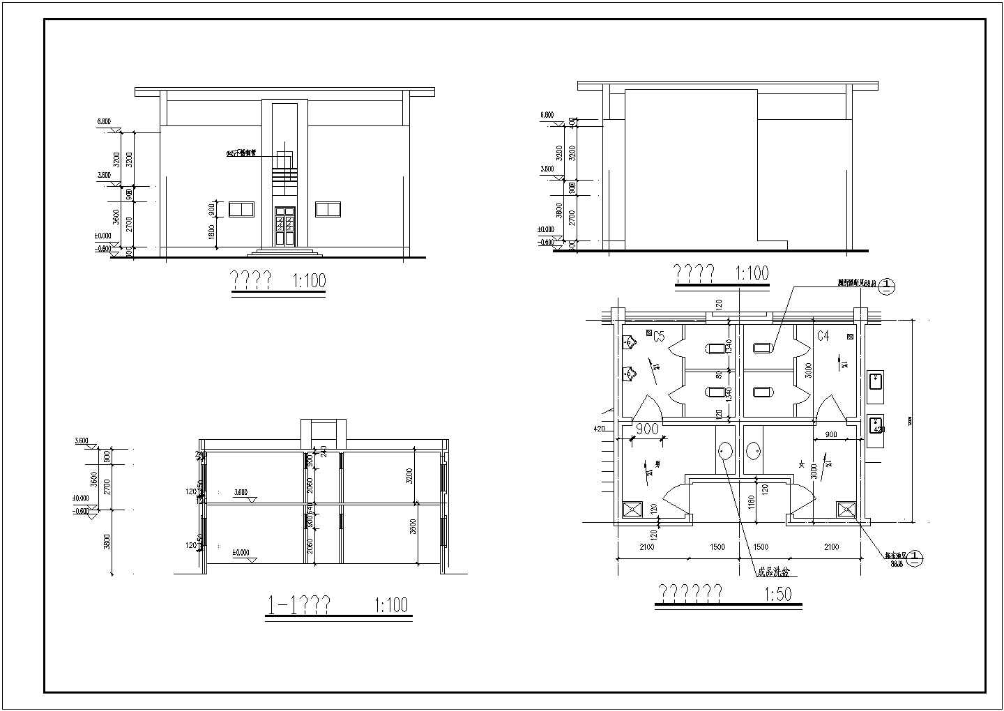 某地区大型污水处理厂建筑详细设计方案施工CAD图纸