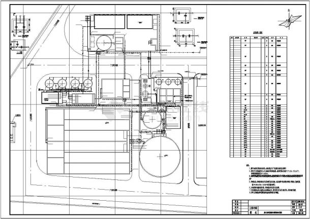 [河南]污水综合处理厂给排水CAD平面布置图-图二