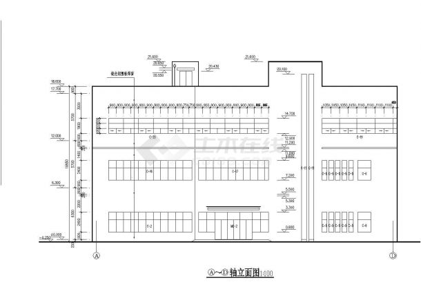 某地区装配车间建筑扩初详细设计方案施工CAD图纸-图一